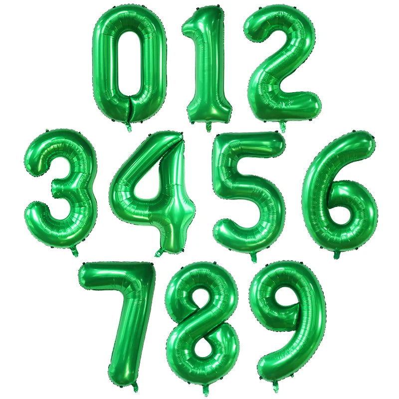 40Inch Big Foil Helium Number Balloon 0-9 Happy Birthday Wedding Party Decorations Baby Shower Large Figures Air Globos Supplies - Slobuy