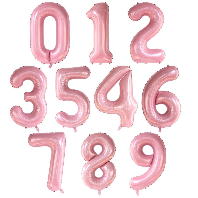 40Inch Big Foil Helium Number Balloon 0-9 Happy Birthday Wedding Party Decorations Baby Shower Large Figures Air Globos Supplies - Slobuy