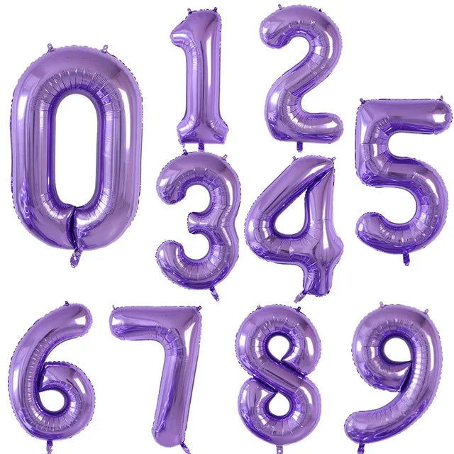 40Inch Big Foil Helium Number Balloon 0-9 Happy Birthday Wedding Party Decorations Baby Shower Large Figures Air Globos Supplies - Slobuy