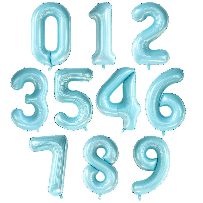 40Inch Big Foil Helium Number Balloon 0-9 Happy Birthday Wedding Party Decorations Baby Shower Large Figures Air Globos Supplies - Slobuy