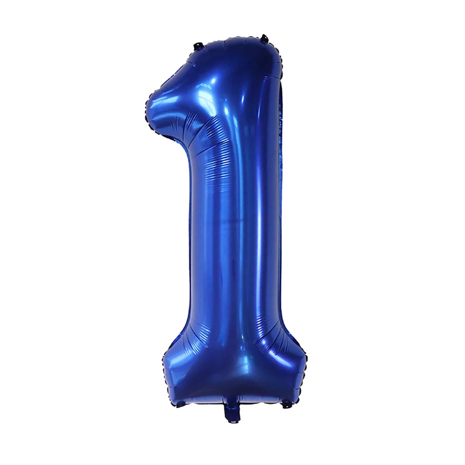 40Inch Dark Blue Number Foil Balloon 0-9 Digital Globos Children Birthday Party Decoration Baby Shower Toy Kids Graduation Gifts - Slobuy