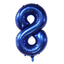 40Inch Dark Blue Number Foil Balloon 0-9 Digital Globos Children Birthday Party Decoration Baby Shower Toy Kids Graduation Gifts - Slobuy