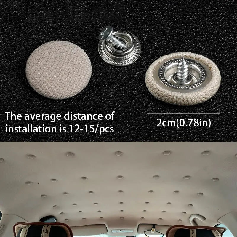 40Pcs Car Ceiling Repairing Screw Auto Interior Roof Cloth Clip Fixing Rivet 2cm Universal Car Roof Repairing Accessories - Slobuy