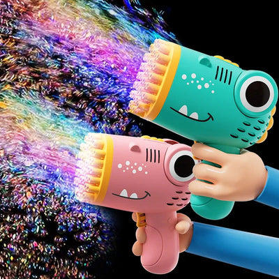 40 Hole Dinosaur Bubble Handheld Bubble Machine, Electric Bubble Gun, Outdoor Wedding Party Toy(without Bubble Water) - Slobuy