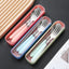 410 Stainless Steel Chopsticks Tableware Portable Fork Spoon Student Office Worker Three-piece Cute Storage Box cutlery set - Slobuy