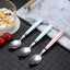 410 Stainless Steel Chopsticks Tableware Portable Fork Spoon Student Office Worker Three-piece Cute Storage Box cutlery set - Slobuy