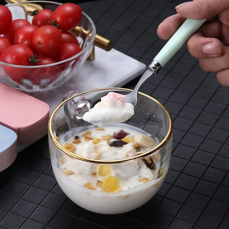 410 Stainless Steel Chopsticks Tableware Portable Fork Spoon Student Office Worker Three-piece Cute Storage Box cutlery set - Slobuy