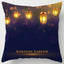 45*45CM Eid Mubarak Print Pillowcases Arab Islamic Muslim Ramadan Kareem Pillow Case Living Room Home Sofa Decor Cushion Cover - Slobuy