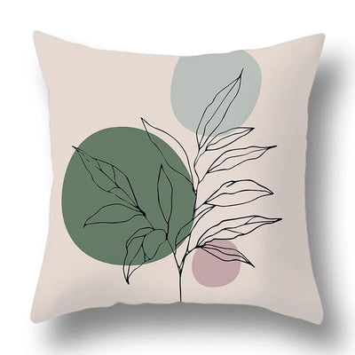 45x45cm Green Plant Sofa Cushion Comfortable Pillow Office  Cover Living Room Home Decor Modern Printed Pillowcase - Slobuy