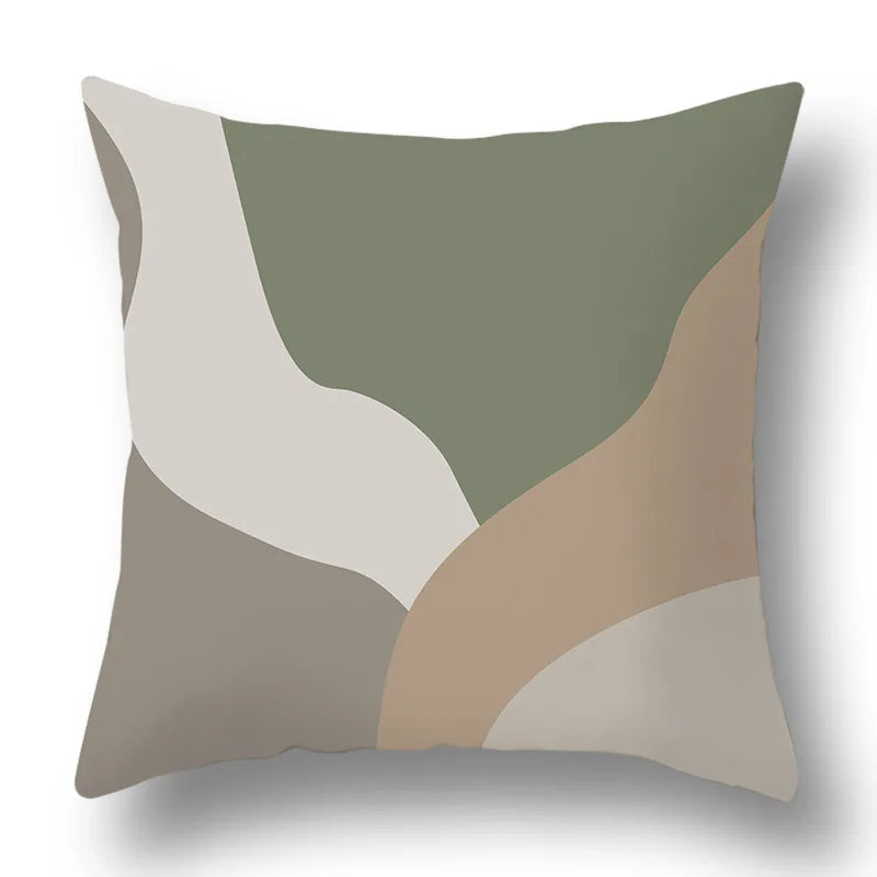 45x45cm Green Plant Sofa Cushion Comfortable Pillow Office  Cover Living Room Home Decor Modern Printed Pillowcase - Slobuy