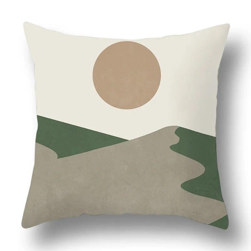 45x45cm Green Plant Sofa Cushion Comfortable Pillow Office  Cover Living Room Home Decor Modern Printed Pillowcase - Slobuy