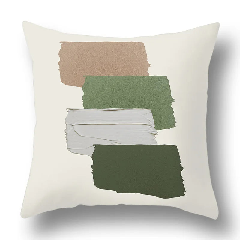 45x45cm Green Plant Sofa Cushion Comfortable Pillow Office  Cover Living Room Home Decor Modern Printed Pillowcase - Slobuy