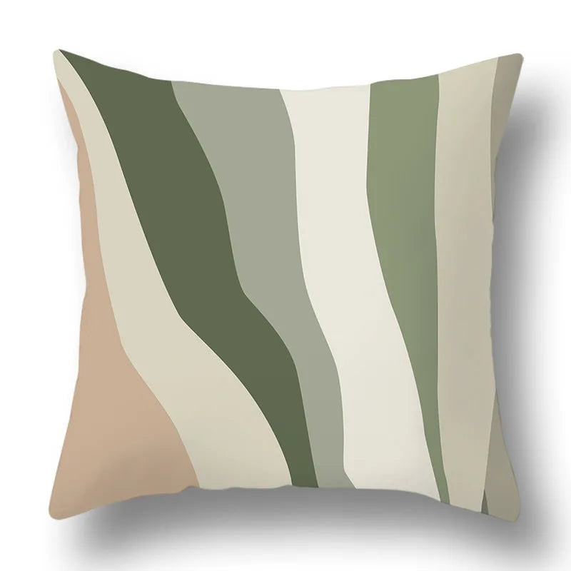 45x45cm Green Plant Sofa Cushion Comfortable Pillow Office  Cover Living Room Home Decor Modern Printed Pillowcase - Slobuy