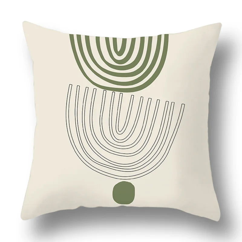 45x45cm Green Plant Sofa Cushion Comfortable Pillow Office  Cover Living Room Home Decor Modern Printed Pillowcase - Slobuy