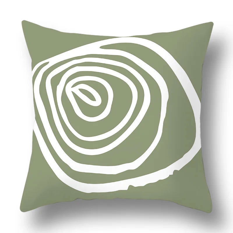 45x45cm Green Plant Sofa Cushion Comfortable Pillow Office  Cover Living Room Home Decor Modern Printed Pillowcase - Slobuy