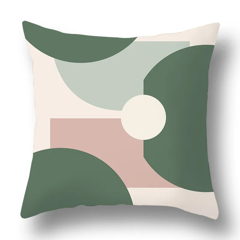 45x45cm Green Plant Sofa Cushion Comfortable Pillow Office  Cover Living Room Home Decor Modern Printed Pillowcase - Slobuy