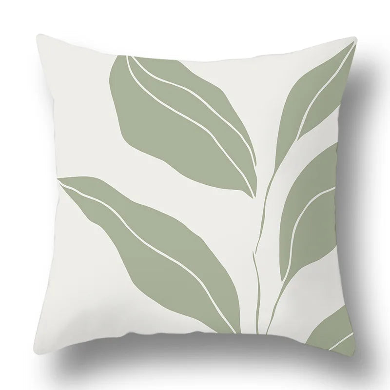 45x45cm Green Plant Sofa Cushion Comfortable Pillow Office  Cover Living Room Home Decor Modern Printed Pillowcase - Slobuy