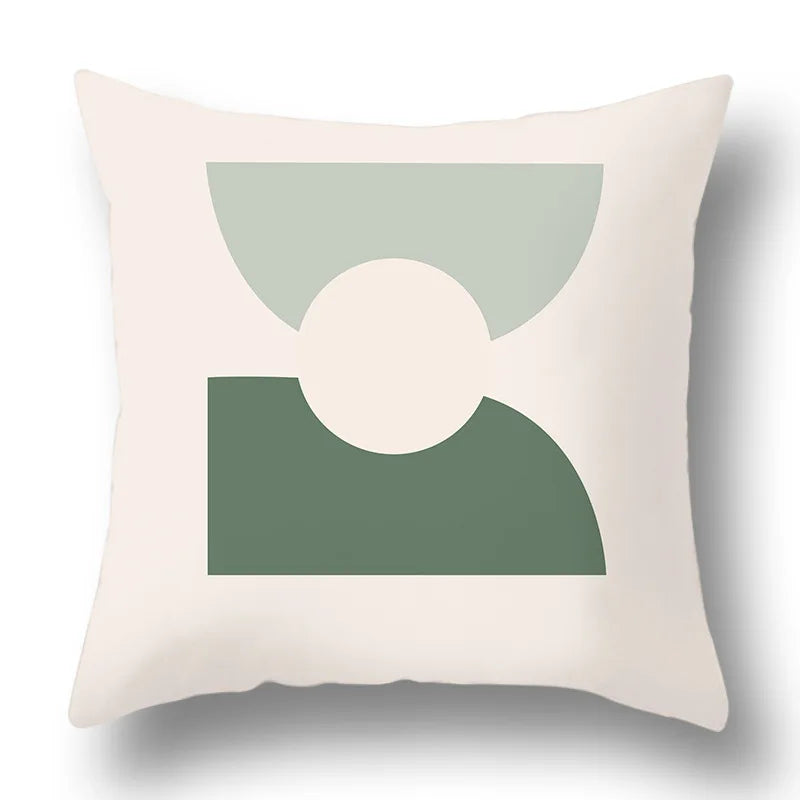 45x45cm Green Plant Sofa Cushion Comfortable Pillow Office  Cover Living Room Home Decor Modern Printed Pillowcase - Slobuy