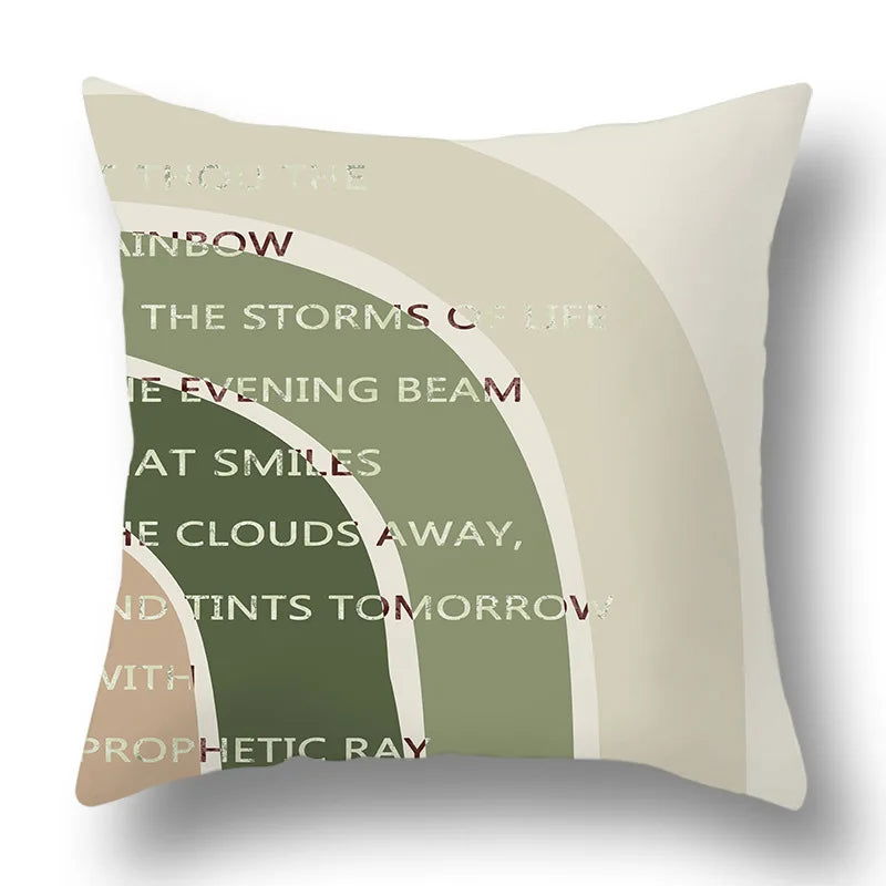 45x45cm Green Plant Sofa Cushion Comfortable Pillow Office  Cover Living Room Home Decor Modern Printed Pillowcase - Slobuy