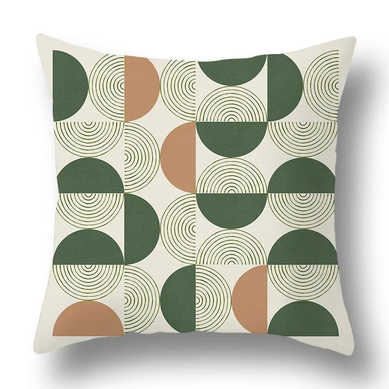 45x45cm Green Plant Sofa Cushion Comfortable Pillow Office  Cover Living Room Home Decor Modern Printed Pillowcase - Slobuy