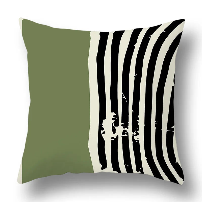 45x45cm Green Plant Sofa Cushion Comfortable Pillow Office  Cover Living Room Home Decor Modern Printed Pillowcase - Slobuy