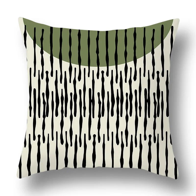 45x45cm Green Plant Sofa Cushion Comfortable Pillow Office  Cover Living Room Home Decor Modern Printed Pillowcase - Slobuy