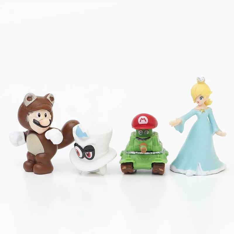 12Pcs/24Pcs/48Pcs Super Mario Bros Action Figures Kawaii Bowser Anime Figure with Storage Bag for Children Toys Gifts - Slobuy