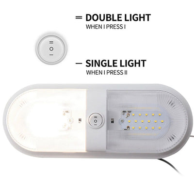 12V 24/48 LED Dome Light Ceiling Lamp with Switch Caravan Accessories for RV Marine Boat Yacht Camping Car Motorhome Trailer - Slobuy