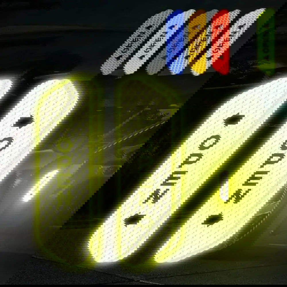 4PCS Car Universal Door Open Reflective Strips Warning Stickers Safety Mark Warning Reflective Auto Exterior Interior Reflector - Slobuy