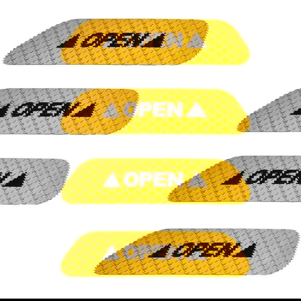 4PCS Car Universal Door Open Reflective Strips Warning Stickers Safety Mark Warning Reflective Auto Exterior Interior Reflector - Slobuy