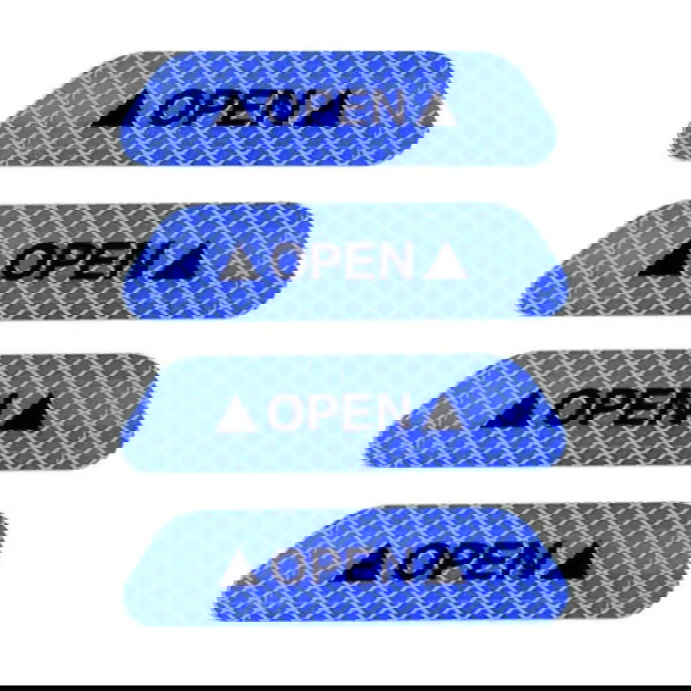 4PCS Car Universal Door Open Reflective Strips Warning Stickers Safety Mark Warning Reflective Auto Exterior Interior Reflector - Slobuy