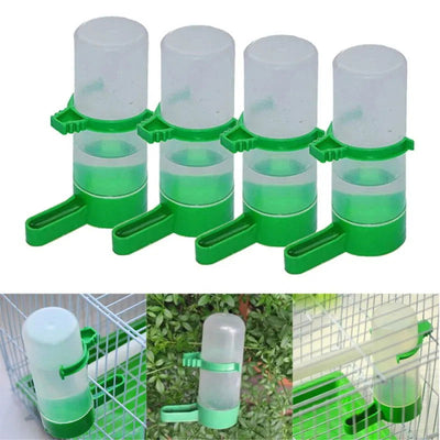 4PCS Pet Bird Drinker Feeder for Cage Bird Supplies Parrot Parakeet Automatic Water Cups Bottle Feeder Bird Accessories - Slobuy