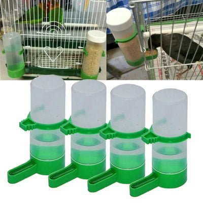 4PCS Pet Bird Drinker Feeder for Cage Bird Supplies Parrot Parakeet Automatic Water Cups Bottle Feeder Bird Accessories - Slobuy