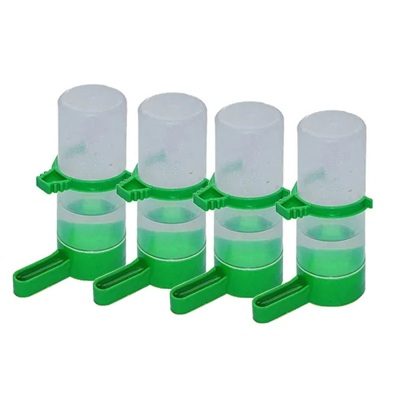 4PCS Pet Bird Drinker Feeder for Cage Bird Supplies Parrot Parakeet Automatic Water Cups Bottle Feeder Bird Accessories - Slobuy