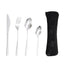 3/4PCS Stainless Steel Tableware  Main Pieces Knife Sets Portable Travel Packaging Storage Box Cutlery Picnic Fork Spoon Bag - Slobuy