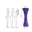 3/4PCS Stainless Steel Tableware  Main Pieces Knife Sets Portable Travel Packaging Storage Box Cutlery Picnic Fork Spoon Bag - Slobuy