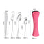 3/4PCS Stainless Steel Tableware  Main Pieces Knife Sets Portable Travel Packaging Storage Box Cutlery Picnic Fork Spoon Bag - Slobuy