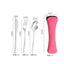 3/4PCS Stainless Steel Tableware  Main Pieces Knife Sets Portable Travel Packaging Storage Box Cutlery Picnic Fork Spoon Bag - Slobuy