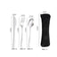 3/4PCS Stainless Steel Tableware  Main Pieces Knife Sets Portable Travel Packaging Storage Box Cutlery Picnic Fork Spoon Bag - Slobuy