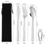 3/4PCS Stainless Steel Tableware  Main Pieces Knife Sets Portable Travel Packaging Storage Box Cutlery Picnic Fork Spoon Bag - Slobuy