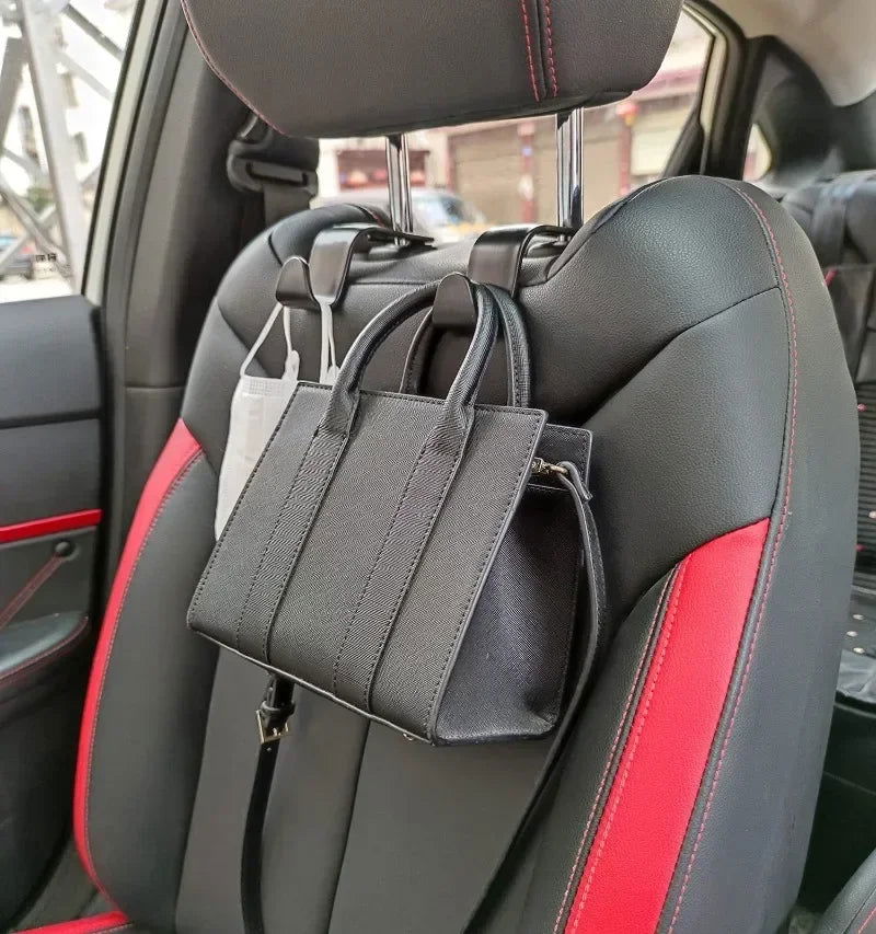 4Pack Hooks for Bags Car Clips Front Seat Headrest Organizer Holder Auto Fastener Hangers Car Storage Interior Accessories - Slobuy