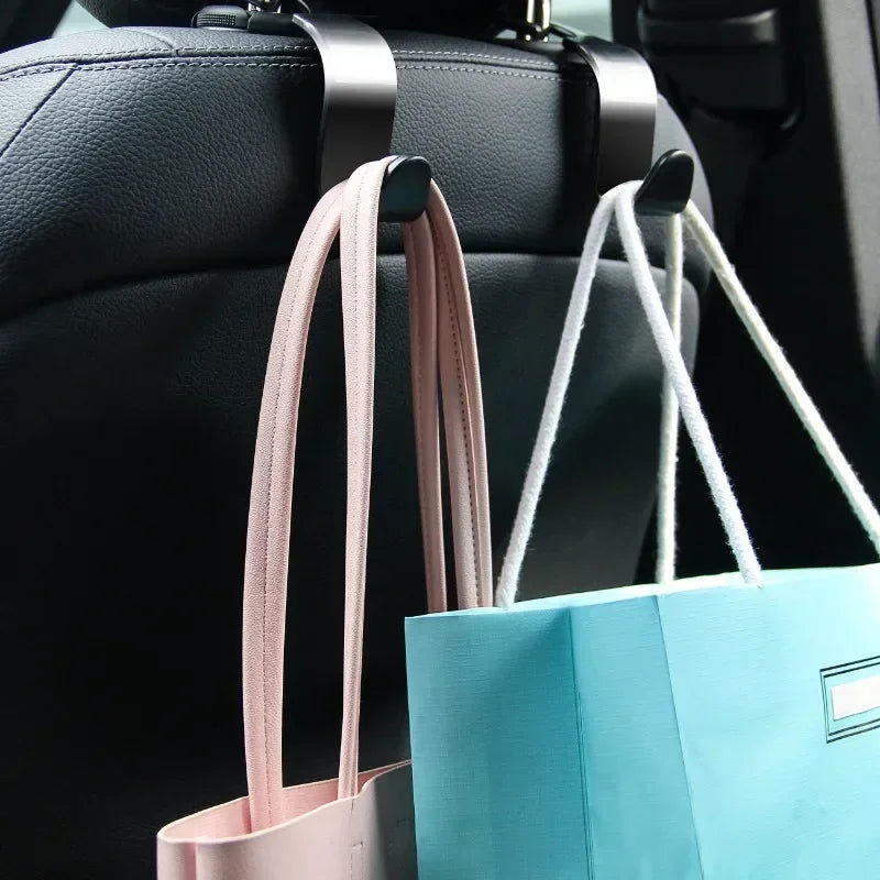 4Pack Hooks for Bags Car Clips Front Seat Headrest Organizer Holder Auto Fastener Hangers Car Storage Interior Accessories - Slobuy