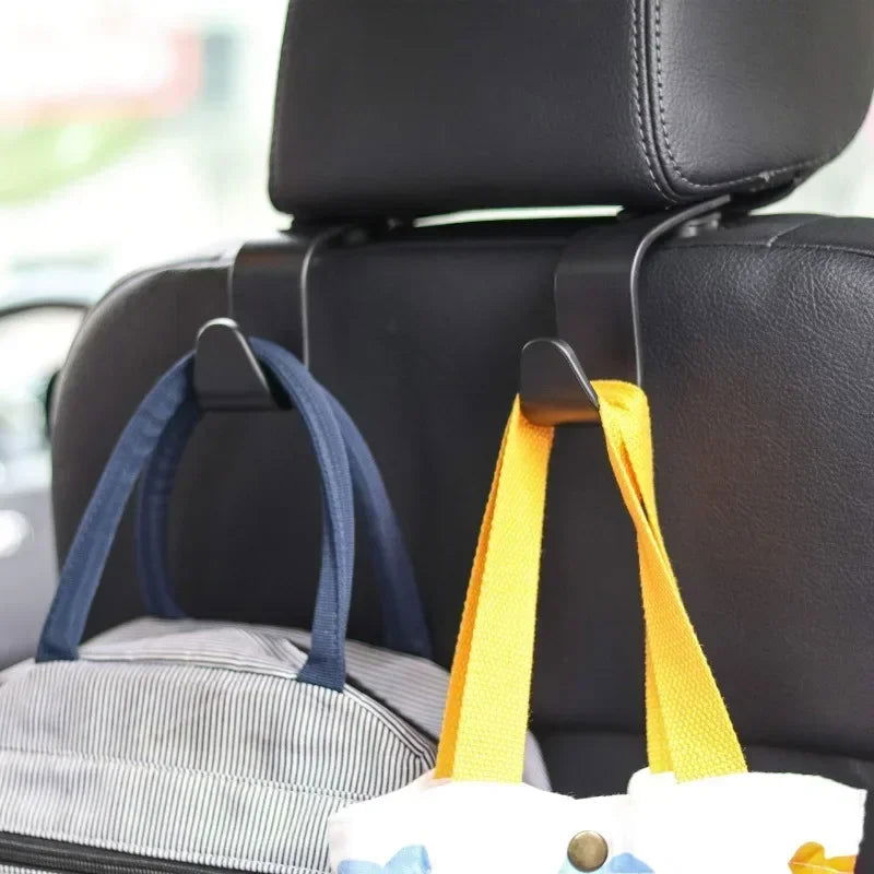 4Pack Hooks for Bags Car Clips Front Seat Headrest Organizer Holder Auto Fastener Hangers Car Storage Interior Accessories - Slobuy