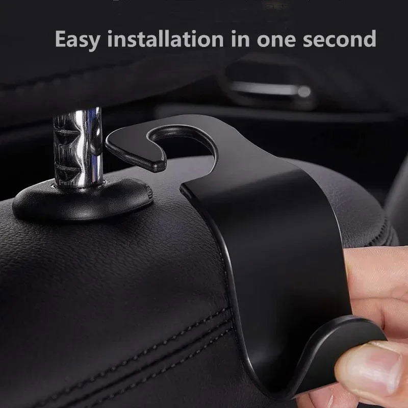 4Pack Hooks for Bags Car Clips Front Seat Headrest Organizer Holder Auto Fastener Hangers Car Storage Interior Accessories - Slobuy