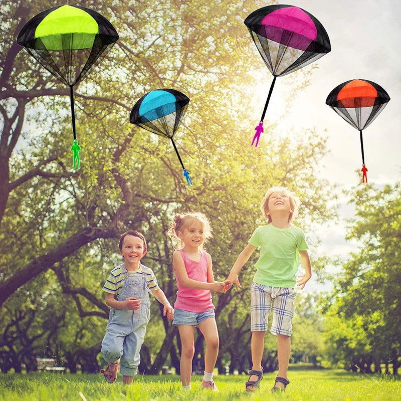 4Pc Hand Throwing Parachute Children Mini Parachute Outdoor Beach Toy Educational Parent Child Entertainment Toys - Slobuy