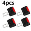 1/2/4Pcs Car Seat Belt Clip Extender Safety Seatbelt Lock Buckle Plug Thick Insert Socket Extender Safety Buckle Car Accessories - Slobuy