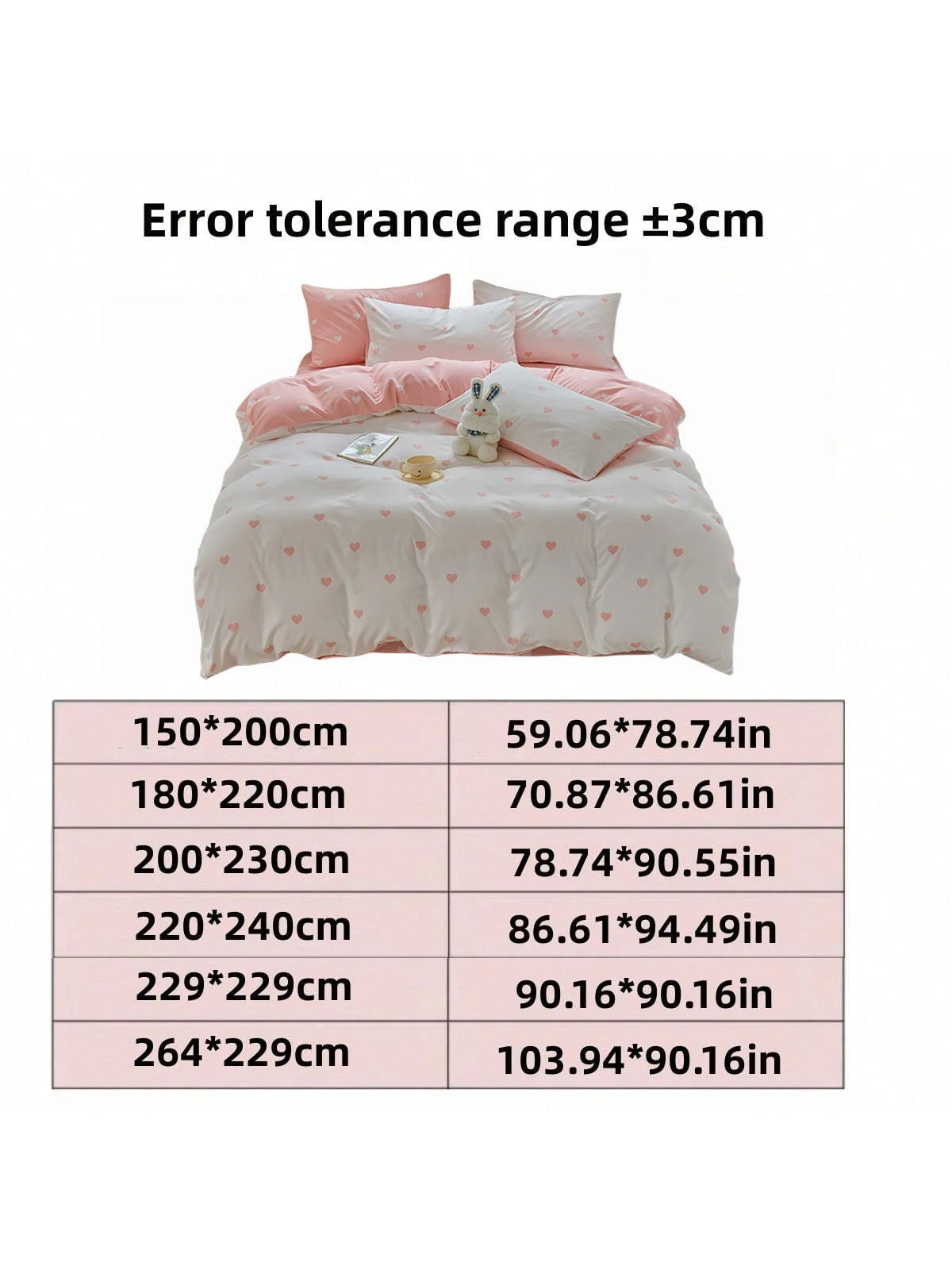 4Pcs，Love Pattern Printed Milled Duvet Cover Set Princess Style Milled Duvet Cover Set Home Milled Duvet Cover Set - Slobuy