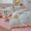4Pcs，Love Pattern Printed Milled Duvet Cover Set Princess Style Milled Duvet Cover Set Home Milled Duvet Cover Set - Slobuy