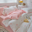 4Pcs，Love Pattern Printed Milled Duvet Cover Set Princess Style Milled Duvet Cover Set Home Milled Duvet Cover Set - Slobuy