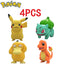 4Pcs Pokemon Pikachu Anime Figure Toys PVC Cake Car Decoration Ornaments  Action Figure For Children Birthday Christmas Gifts - Slobuy